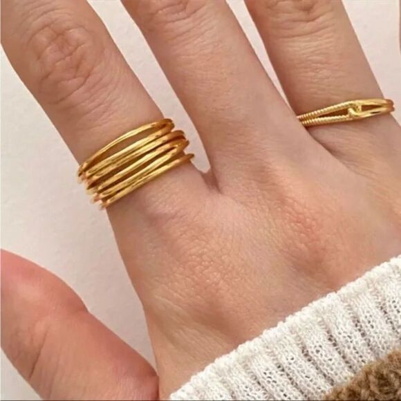New Beautiful Gold or 925 Sterling Silver Wrap Adjustable Ring - Picture 1 of 7